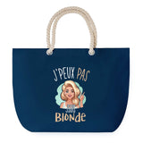 Sac de plage Bleu anse corde J'peux Pas Blonde