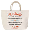 Sac Fête des Mères Mamie Famille Idée Cadeau anniversaire Noël Travail Boulot Métier Départ Retraite Collègue Femme cabas shopping plage