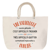 Sac Fête des Mères Mamie Famille Idée Cadeau anniversaire Noël Travail Boulot Métier Départ Retraite Collègue Femme cabas shopping plage
