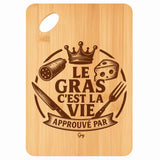 Planche bambou gravée personnalisée homme idée cadeau Fête des Pères apéro 30×20 prénom cuisine plateau fromage anniversaire noel papa papi 