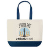 Sac de shopping bleu J'peux pas Échecs Échec Et Mat