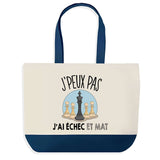 Sac de shopping bleu J'peux pas Échecs Échec Et Mat