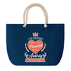 Sac de plage Bleu anse corde Audrey Princesse