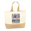 Sac Jute Fête des Mères Fêtes des Pères Mamie Papi Famille Idée Cadeau anniversaire Noël Travail Boulot Métier Départ Retraite Collègue Femme Homme