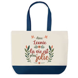 Sac Fête des Mères Mamie Famille Idée Cadeau anniversaire Noël Travail Boulot Métier Départ Retraite Collègue Femme cabas shopping plage