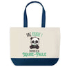 Sac de shopping bleu Marie-Paule Pas Touche Panda