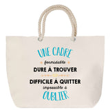 Sac Fête des Mères Mamie Famille Idée Cadeau anniversaire Noël Travail Boulot Métier Départ Retraite Collègue Femme cabas shopping plage