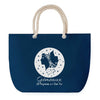 Sac de plage Bleu anse corde Gémeaux Signe Zodiaque