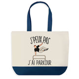 Sac de shopping bleu J'peux pas Parkour