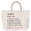 Sac Fête des Mères Mamie Famille Idée Cadeau anniversaire Noël Travail Boulot Métier Départ Retraite Collègue Femme cabas shopping plage