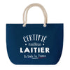 Sac de plage Bleu anse corde Certifié meilleur Laitier