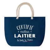 Sac de plage Bleu anse corde Certifié meilleur Laitier