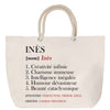 Sac Fête des Mères Mamie Famille Idée Cadeau anniversaire Noël Travail Boulot Métier Départ Retraite Collègue Femme cabas shopping plage