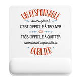 Tapis de souris ergonomique avec repose-poignet, accessoire bureau pour femme et homme, fête des pères, cadeau pas cher, idée cadeau fête des mères, secret santa, départ à la retraite, télétravail et gaming
