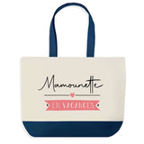 Sac de shopping bleu Mamounette en Vacances