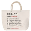 Sac Fête des Mères Mamie Famille Idée Cadeau anniversaire Noël Travail Boulot Métier Départ Retraite Collègue Femme cabas shopping plage