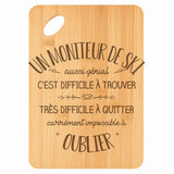 Planche bambou gravée personnalisée homme idée cadeau Fête des Pères apéro 30×20 prénom cuisine plateau fromage anniversaire noel papa papi 