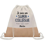 Sac Fête des Pères Papi Papa Cadeau anniversaire Noël Travail Boulot Métier Départ Retraite Collègue Homme cabas shopping plage
