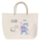 Sac Fête des Mères Mamie Famille Idée Cadeau anniversaire Noël Travail Boulot Métier Départ Retraite Collègue Femme cabas shopping plage