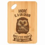 Planche bambou gravée personnalisée homme idée cadeau Fête des Pères apéro 30×20 prénom cuisine plateau fromage anniversaire noel papa papi 