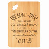 Planche bambou gravée personnalisée femme idée cadeau Fête des Mères apéro 30×20 prénom cuisine plateau fromage anniversaire noel maman mamie