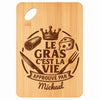 Planche bambou gravée personnalisée homme idée cadeau Fête des Pères apéro 30×20 prénom cuisine plateau fromage anniversaire noel papa papi 