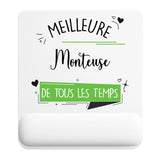 Tapis de souris ergonomique avec repose-poignet, accessoire bureau pour femme et homme, fête des pères, cadeau pas cher, idée cadeau fête des mères, secret santa, départ à la retraite, télétravail et gaming