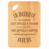 Planche bambou gravée personnalisée homme idée cadeau Fête des Pères apéro 30×20 prénom cuisine plateau fromage anniversaire noel papa papi 