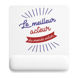 Tapis de souris ergonomique avec repose-poignet, accessoire bureau pour femme et homme, fête des pères, cadeau pas cher, idée cadeau fête des mères, secret santa, départ à la retraite, télétravail et gaming