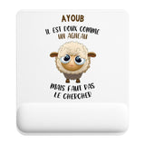 Tapis de souris ergonomique avec repose-poignet, accessoire bureau pour femme et homme, fête des pères, cadeau pas cher, idée cadeau fête des mères, secret santa, départ à la retraite, télétravail et gaming