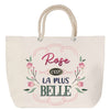 Sac Fête des Mères Mamie Famille Idée Cadeau anniversaire Noël Travail Boulot Métier Départ Retraite Collègue Femme cabas shopping plage