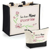 Cabas femme sac plage ou shopping tote bag pochette trousse Idée cadeau original pour anniversaire Noël travail départ retraite collègue famille fete des mères maman mamie