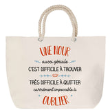 Sac Fête des Mères Mamie Famille Idée Cadeau anniversaire Noël Travail Boulot Métier Départ Retraite Collègue Femme cabas shopping plage