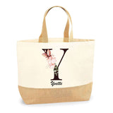 Sac Jute Fête des Mères Fêtes des Pères Mamie Papi Famille Idée Cadeau anniversaire Noël Travail Boulot Métier Départ Retraite Collègue Femme Homme