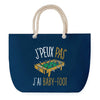 Sac de Plage Bleu avec Anse Corde J'peux Pas Baby-Foot