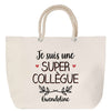 Sac Fête des Mères Mamie Famille Idée Cadeau anniversaire Noël Travail Boulot Métier Départ Retraite Collègue Femme cabas shopping plage