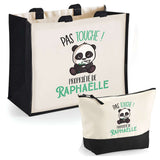 Cabas femme sac plage ou shopping tote bag pochette trousse Idée cadeau original pour anniversaire Noël travail départ retraite collègue famille fete des mères maman mamie