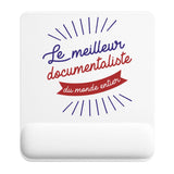 Tapis de souris ergonomique avec repose-poignet, accessoire bureau pour femme et homme, fête des pères, cadeau pas cher, idée cadeau fête des mères, secret santa, départ à la retraite, télétravail et gaming