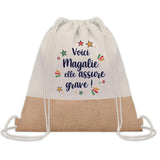 Sac Fête des Mères Mamie Famille Idée Cadeau anniversaire Noël Travail Boulot Métier Départ Retraite Collègue Femme cabas shopping plage