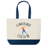 Sac de shopping bleu Lancer Du Javelot c'est la Vie
