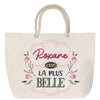 Sac Fête des Mères Mamie Famille Idée Cadeau anniversaire Noël Travail Boulot Métier Départ Retraite Collègue Femme cabas shopping plage