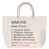Sac Fête des Mères Mamie Famille Idée Cadeau anniversaire Noël Travail Boulot Métier Départ Retraite Collègue Femme cabas shopping plage
