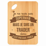 Planche bambou gravée personnalisée homme idée cadeau Fête des Pères apéro 30×20 prénom cuisine plateau fromage anniversaire noel papa papi 