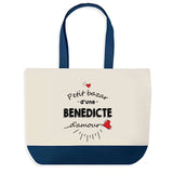 Sac de shopping bleu Bazar d'une Benedicte d'amour