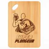 Planche bambou gravée personnalisée homme idée cadeau Fête des Pères apéro 30×20 prénom cuisine plateau fromage anniversaire noel papa papi 