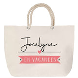 Sac Fête des Mères Mamie Famille Idée Cadeau anniversaire Noël Travail Boulot Métier Départ Retraite Collègue Femme cabas shopping plage