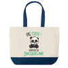 Sac de shopping bleu Jacqueline Pas Touche Panda