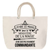 Sac Fête des Mères Mamie Famille Idée Cadeau anniversaire Noël Travail Boulot Métier Départ Retraite Collègue Femme cabas shopping plage