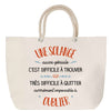 Sac Fête des Mères Mamie Famille Idée Cadeau anniversaire Noël Travail Boulot Métier Départ Retraite Collègue Femme cabas shopping plage