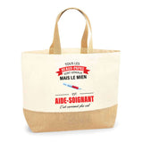 Sac Jute Fête des Mères Fêtes des Pères Mamie Papi Famille Idée Cadeau anniversaire Noël Travail Boulot Métier Départ Retraite Collègue Femme Homme